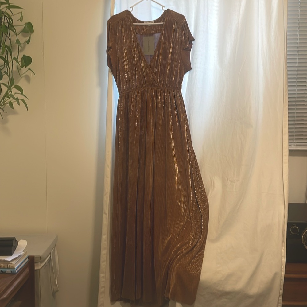 See and Be Seen Rose Gold Shimmer Gown